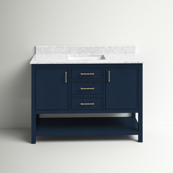 Breakwater Bay Tona 49'' Single Bathroom Vanity with Marble Top